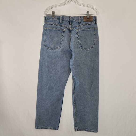 Vintage WRANGLER GORPCORE Festival Straight Leg Hi-Rise UNISEX Jeans Size 34X29 - Picture 4 of 16